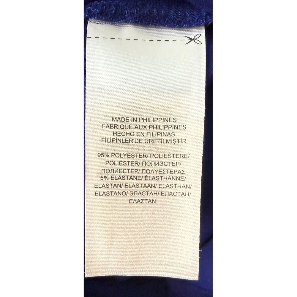 Lauren Ralph Lauren Blue Faux Wrap Dress Jersey Sheath Size 16 NWT - Picture 8 of 9